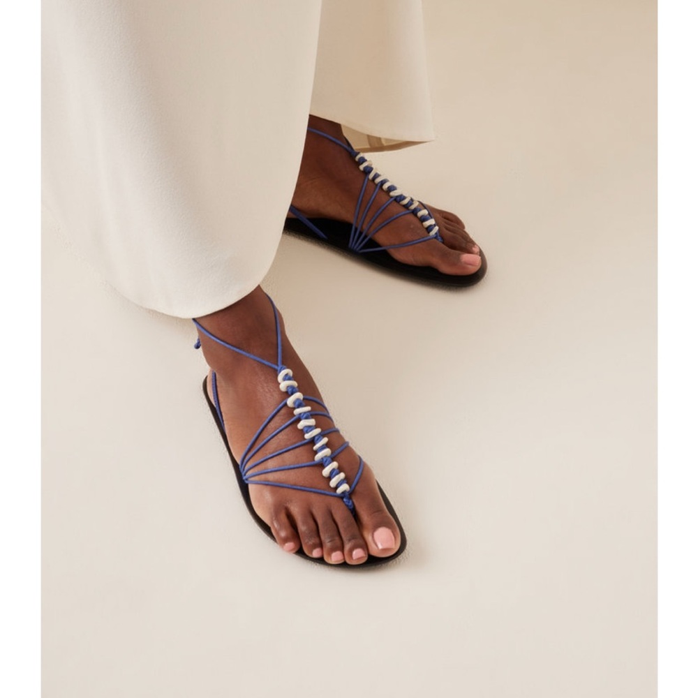 THE ROW Shell Detail Strappy Sandals